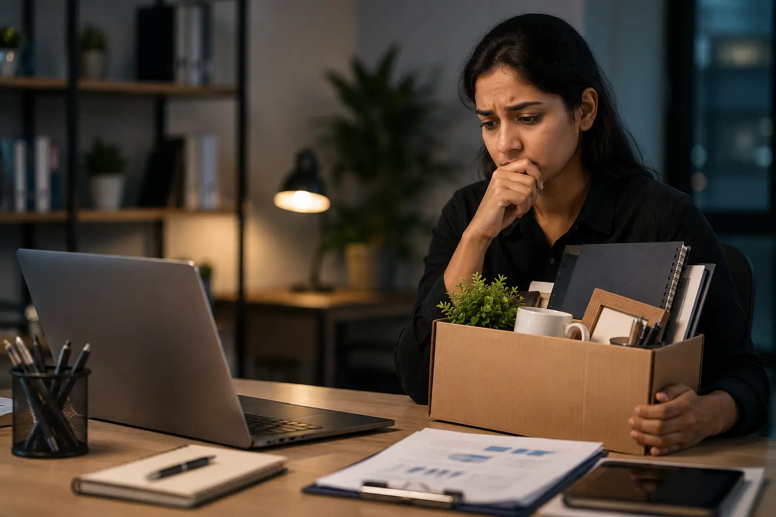 company closed, Sad Employee